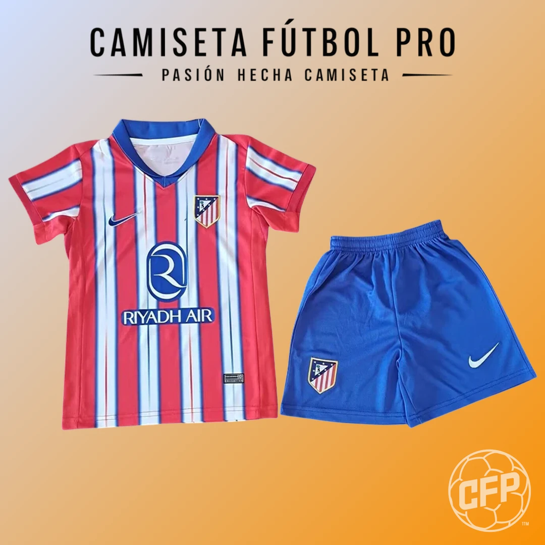 La-Liga-Atletico-de-Madrid-2024-25-Primera-Equipacion-Niños-Aficionado-1